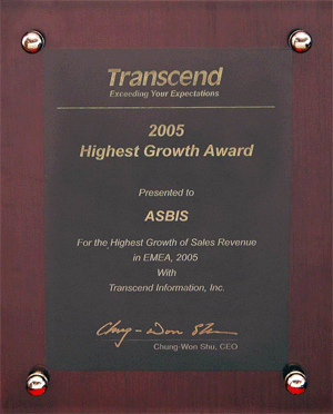Transcend Highest Growth Award